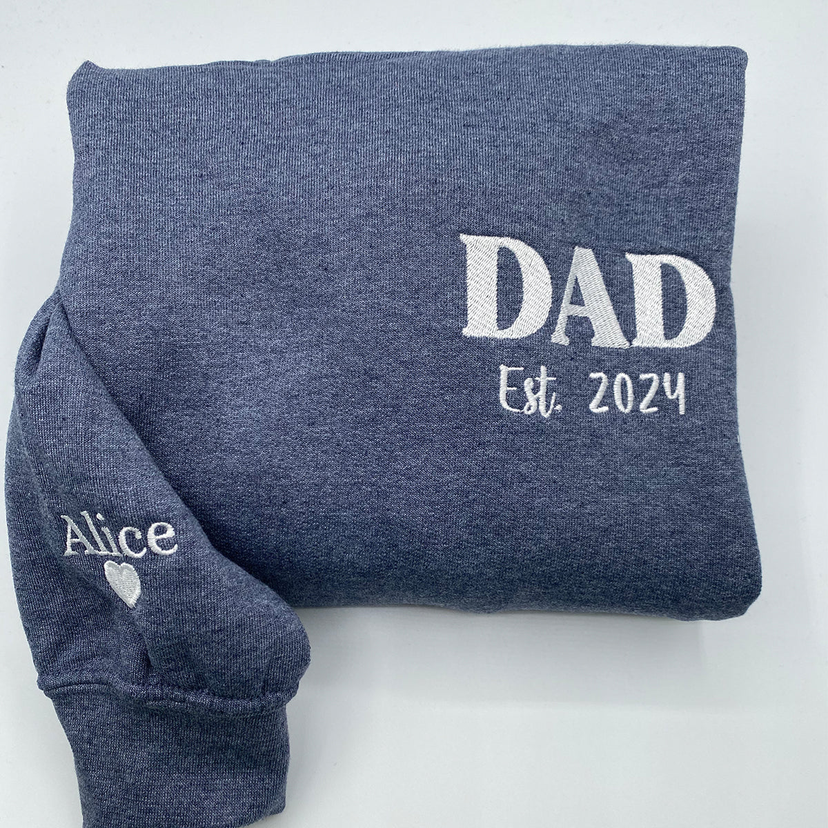 Embroidered Dad Est Year Hoodie - Father's Day Gift