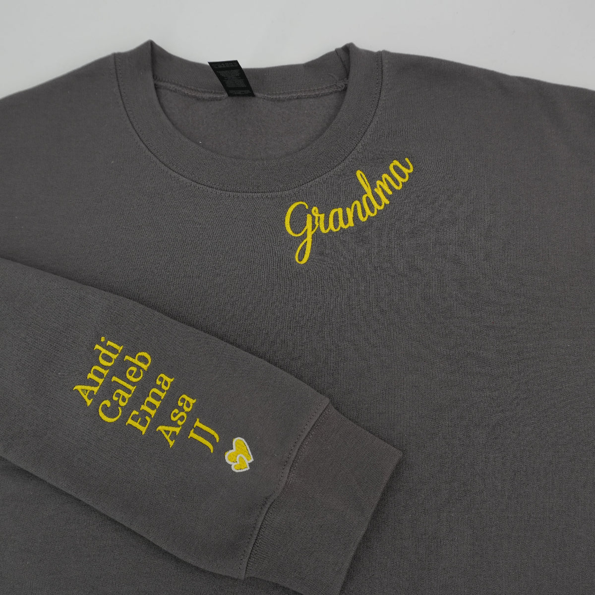 Embroidered Grandma Sweatshirt with Grandkids Names - Grandmother Gift