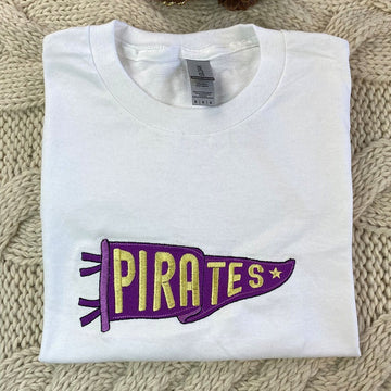 Embroidered Sports Team Pennant Hoodie - Team Name Gift