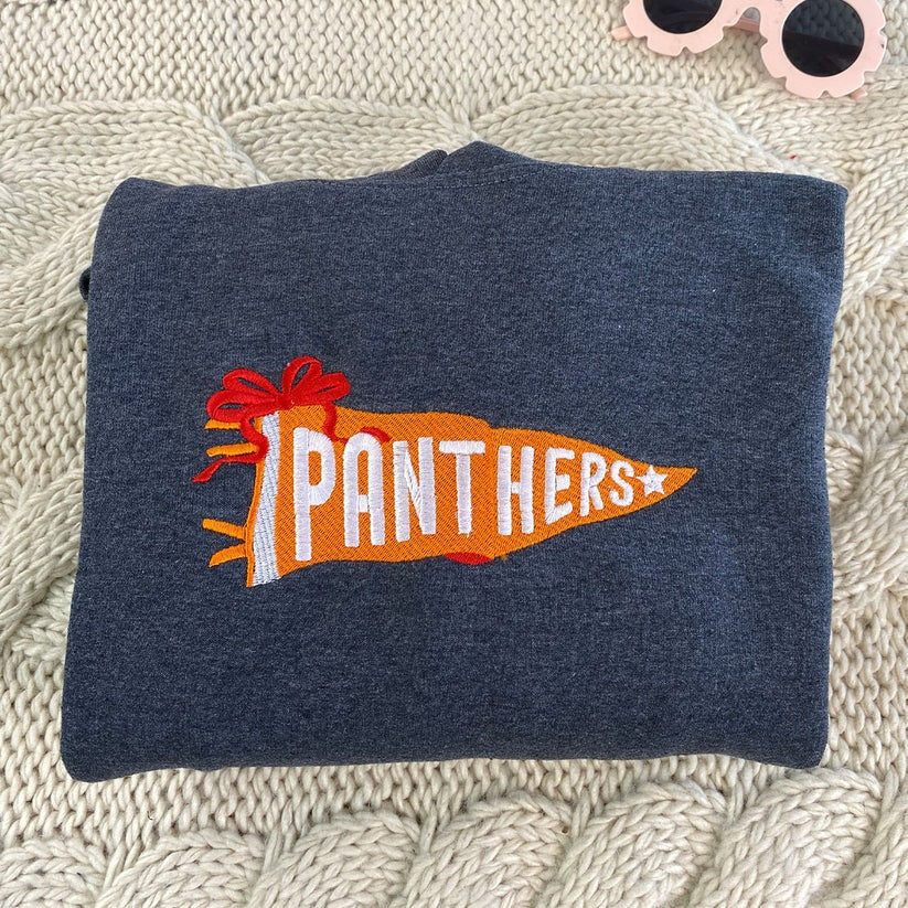 Embroidered Sports Team Pennant Hoodie - Team Name Gift