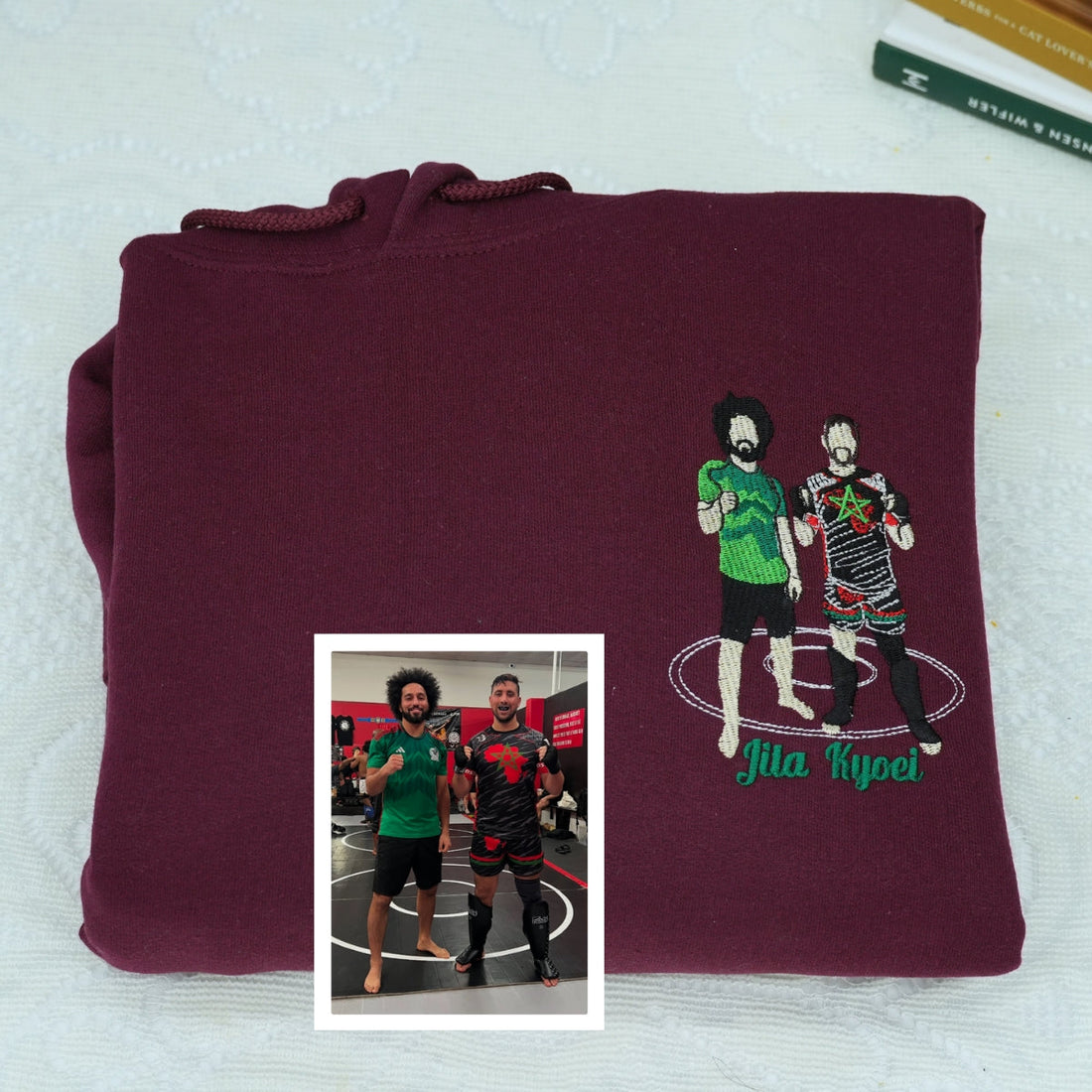 Embroidered Uncle Portrait Hoodie - Uncle Gift